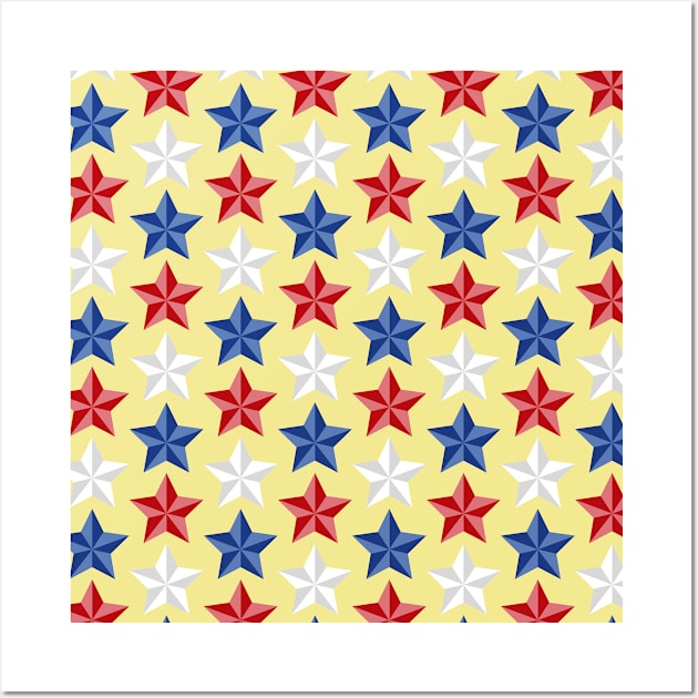 Stars Pattern Wall Art by Designoholic